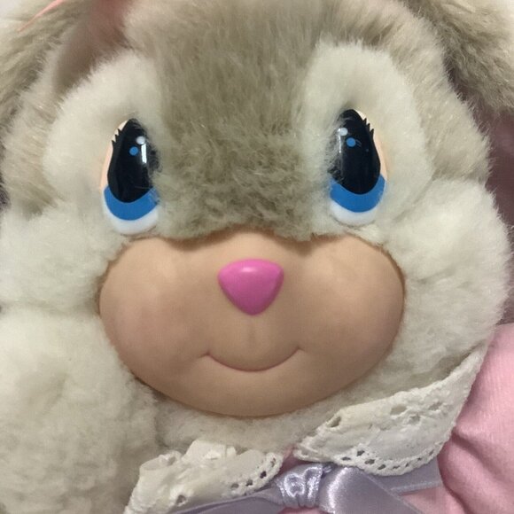 Vintage Blushables Blushing Bunny Rabbit Plush A Little Happiness 13" Works READ - Picture 3 of 16